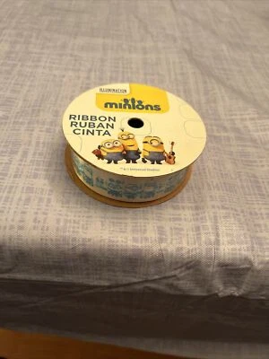7/8" X 9 FT MINION MOVIE ARTS & CRAFT PROJECT UNIVERSAL STUDIOS CHARACTER RIBBON - Image 1 of 4