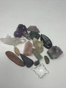 Lote De Colección De Cristales Piedras Preciosas Fósiles Y Más - Imagen 1 de 5