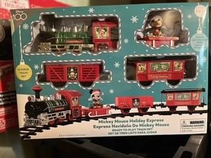JUEGO TREN 12 PIEZAS DISNEY 100 MICKEY MOUSE HOLIDAY EXPRESS, NUEVO (M490) - Imagen 1 de 2