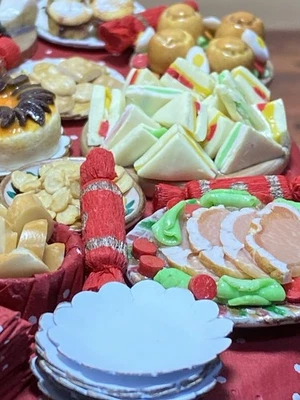 🌼🎄 Dolls House 1/12 Scale Handmade Christmas Buffet Party Food 🌼 - Image 1 of 4
