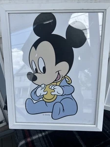 Three framed Disney pictures baby Mickey baby Pluto and baby Donald Duck - Picture 1 of 3
