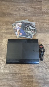 Playstation 3 Super Slim Ps3 500GB CECH-4003C Console With 4 Games - Picture 1 of 12