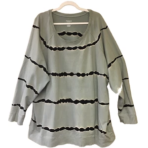 Torrid Damen Langarm grün schwarz Batik aktiv Sweatshirt Oberteil Größe 5X 5 - Bild 1 von 7