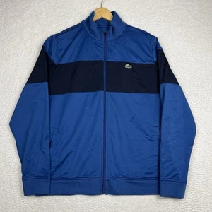 Lacoste Sport Zip Up Jacket Logo Color Blue orange Size 3XL NWT MSPR 240 - Picture 1 of 5