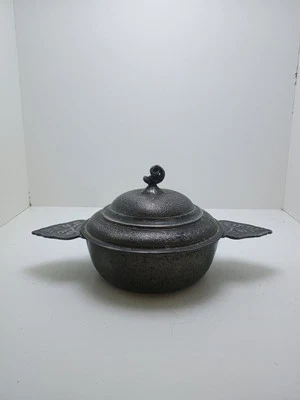 Bouillon à Oreilles En étain XIX ème - Photo 1/4