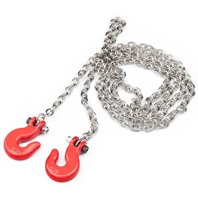 Metal Tow Chain with Trailer Hook For Axial SCX6 AXI05000 1/6 RC Truck Car - Image 1 of 4