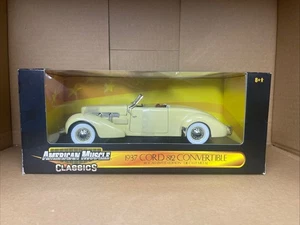 ERTL American Muscle 1937 Cord 812 Convertible Yellow Diecast 1:18 Scale VTG - Picture 1 of 5