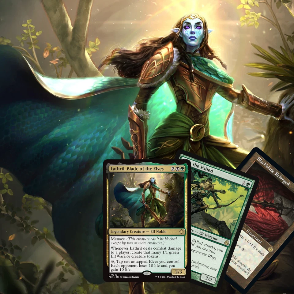 -CUSTOM EDH/COMMANDER DECK- Lathril Blade of the Elves - Elves in the Swamp! - Image 1 of 1