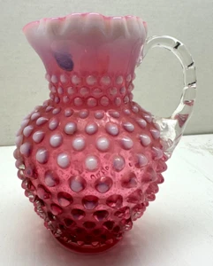 Jarra de jarabe Fenton Hobnail arándano opalescente 6" - Imagen 1 de 7