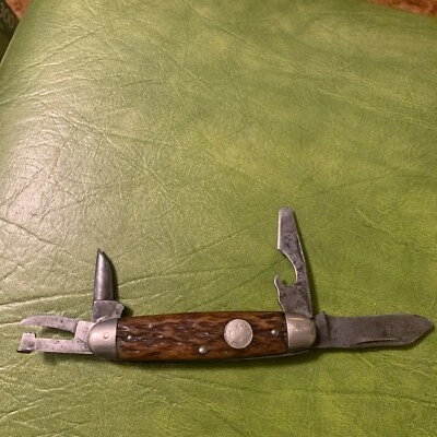 Navaja de Bolsillo Boy Scout Remington R3033 Antigua Rara de Colección Hecha en EE. UU. 1935-40 Foto 1 de 4