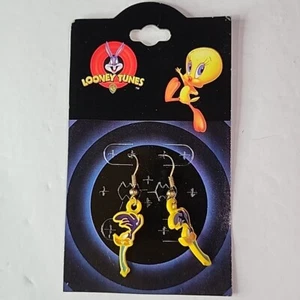 Vintage 1998 Looney Tunes 1.5" Road Runner Glow in the Dark Earrings  Starline - Picture 1 of 4