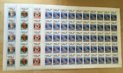 HOJAS COMPLETAS Granadinas 1986 767-70 - Conchas marinas - Juego de hojas - MNH Foto 1 de 2