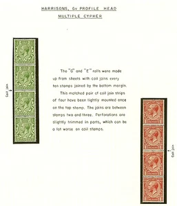 ½d & 1d Multiple Cypher Coil strips both with coil joins -scarce UNMOUNTED MINT - Picture 1 of 3