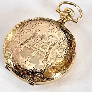 N66 SPECTACULAR 1912 ILLINOIS MODEL 2 HUNTING CASE AWESOME DIAL! - Picture 1 of 20