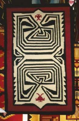 Large Wool Kilim Navajo Southwestern Bohemian Rug 3x6 ft Handmade Rug Native - Image 1 of 4