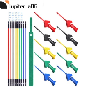 10PCS SMD IC Test Hook Clip Silicone Jumper Wire Mini Grabber for Logic Analyzer - Picture 1 of 12