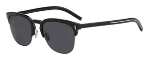 Dior Homme Fraction 55mm Black Half Rim Sunglasses R1820 - Picture 1 of 2