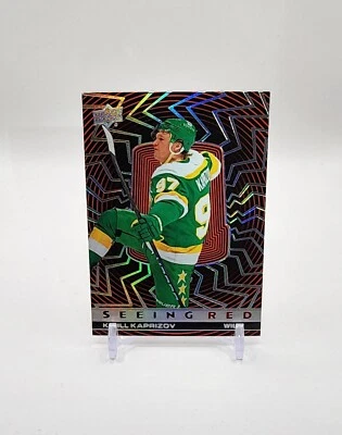 2023-24 Upper Deck Extended Kirill Kaprizov No. SR-87 Seeing Red Silver Spectrum - Image 1 of 2