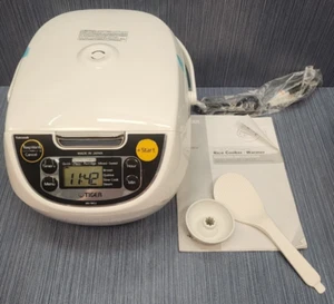 Arrocera y calentador y vaporera Tiger Micom JBV-10CU 5,5 tazas (blanca) 120 V - Imagen 1 de 5