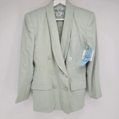 Chaqueta de traje verde Oleg Cassini para mujer talla 6P Foto 1 de 4