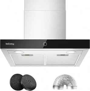 60cm Umluft Dunstabzugshaube Touch-Bedienung 4 Einstellstufen 590m³/h 67 dB, A++ - Bild 1 von 9