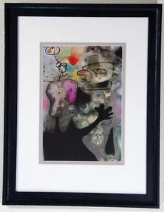 Joan Miro, 1949 Lithograph, Vivid Colors, COA, Matted, Framed,Guaranteed, - Picture 1 of 4