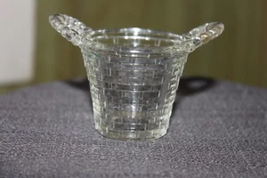 SOPORTE PALILLO DE DIENTES CESTA 2 ASAS TRANSPARENTE CRISTAL AÑOS 70 VINTAGE - Imagen 1 de 12