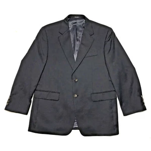 IZOD Mens Size 42R 100% Wool Navy Blue Classic Sports Coat Jacket Blazer - Picture 1 of 4