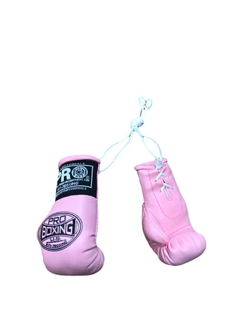 💥 Pink Mini Boxing Gloves Hanging🐯 rearview mirror car hanging key chain🐯 Cover
