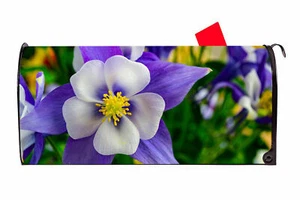 Blue Flowers Magnetic Mailbox Cover Made in the USA - Picture 1 of 1