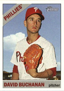 2015 Topps Heritage Philadelphia Phillies Baseball Card #506 David Buchanan