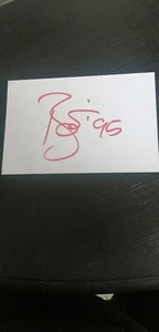 DAVID BOWIE 1995 SIGNED LARGE AUTOGRAPH CARD WITH ANDY PETERS COA VGC RARE - Imagen 1 de 7