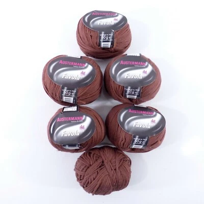  Austermann Favola Wool Blend Yarn Color 0027 (Lot of 5 Balls + 1 Partial) Italy - Image 1 of 4