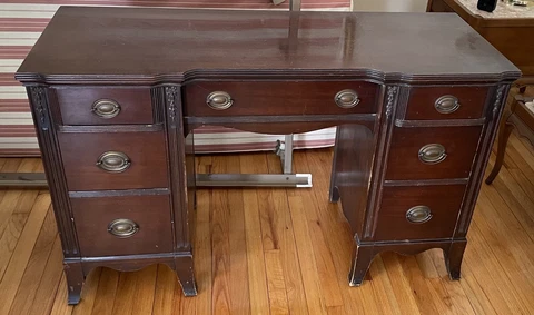 Antique Wooden Desk Cover