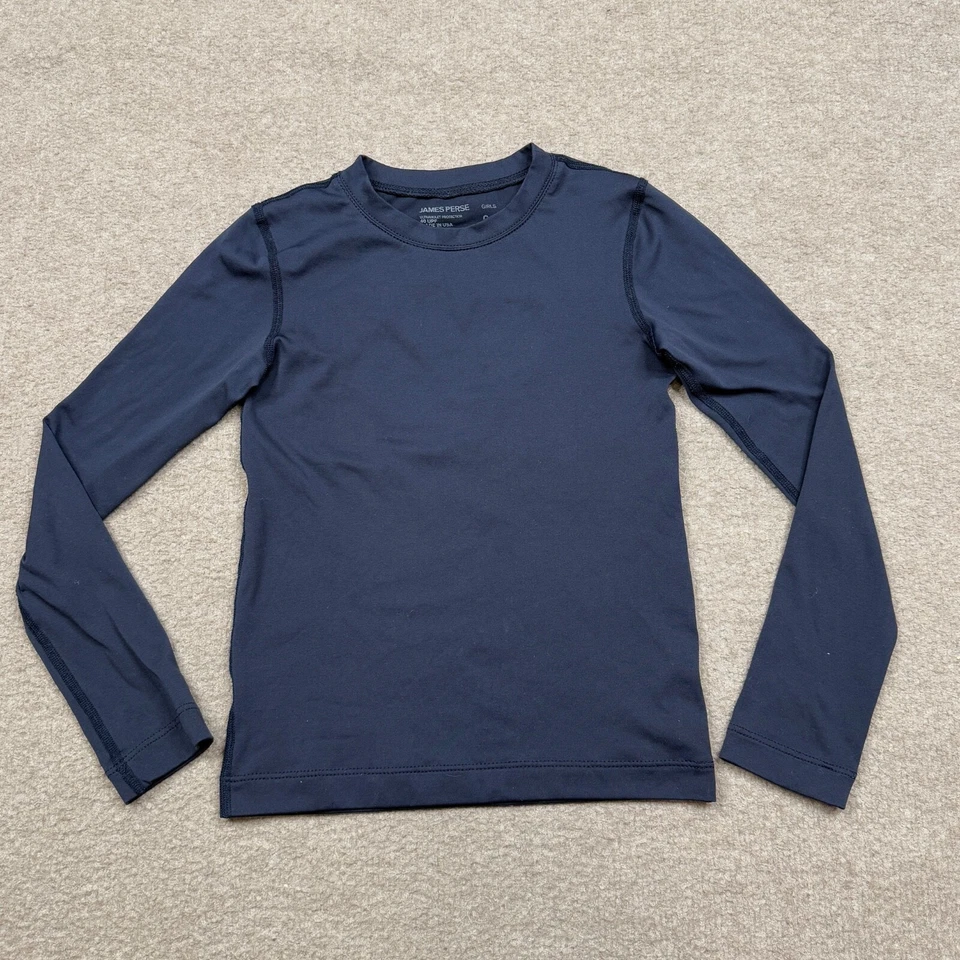 James Perse Shirt Girl's Size M 6 - 7 Years Blue Long Sleeve Activewear Pullover - Image 1 of 4