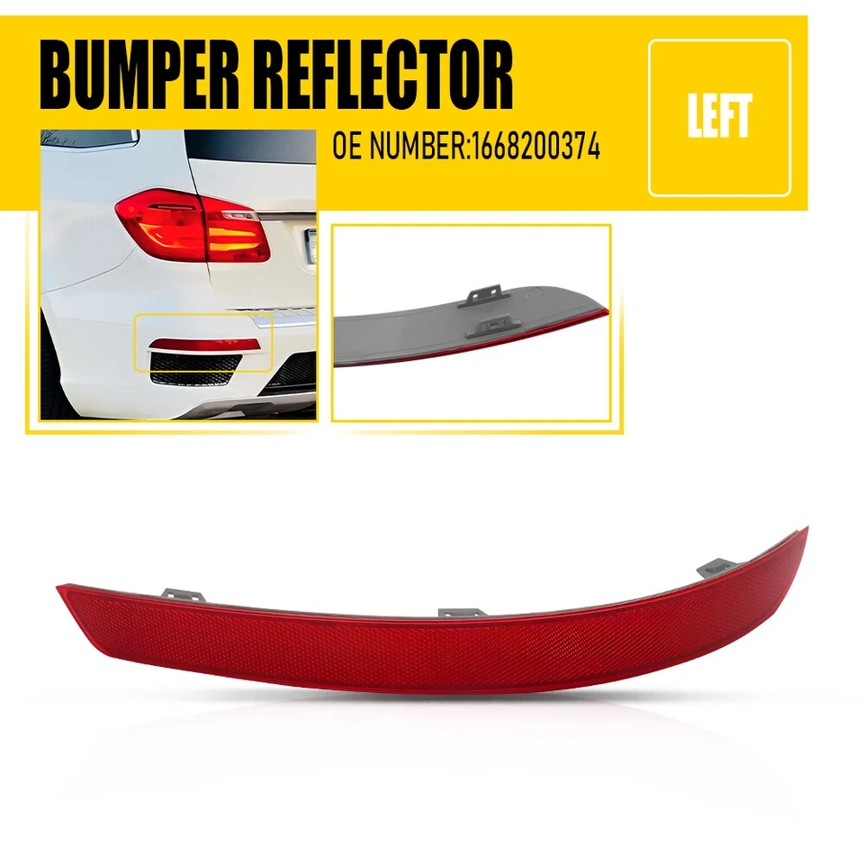 Reflector parachoques trasero izquierdo mercedes-benz gl350 gl450 2013-16 1668200474 Foto 1 de 4
