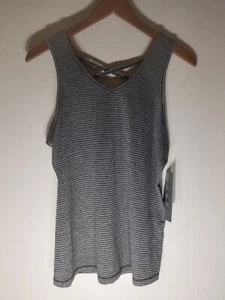 Ideology Women's Strappy Back Grey/Black Striped Active Tank Size Small NWT $19 - Picture 1 of 11