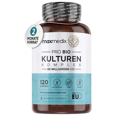 WEIGHTWORLD Probiotika Kulturen Komplex - 120 Kapseln - 20 Bakterienstämme & Inulin - Vegan