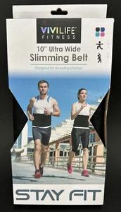 SCHLANKHEITSGÜRTEL 10" Ultra Schwarz Einheitsgröße passt zu den meisten VIVIFE FITNESS NEU aus USA - Bild 1 von 2
