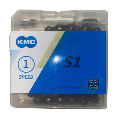 Cadena de bicicleta KMC S1 1/2"x1/8" 112L 8,6 mm marrón de una sola velocidad BMX Cruiser fija Z410 Foto 1 de 4