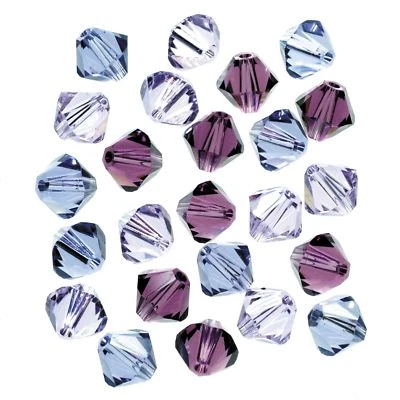 DARICE 0699-24-PÚRPURA 24 piezas Swarovski cuentas bicónicas 6 mm mezcla púrpura Foto 1 de 2