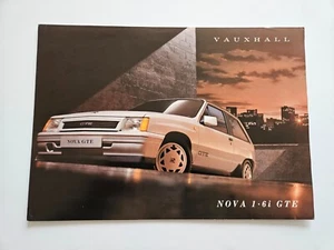 VAUXHALL NOVA GTE SALES BROCHURE 1987 1988 - Picture 1 of 2