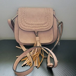 NWT Calin Collection crossbody bag purse light tan vegan PETA approved - Picture 1 of 8