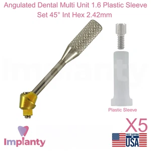 Juego de 5 fundas dentales anguladas GDT 1,6 45° hexagonales interiores 2,42 mm - Imagen 1 de 11
