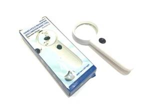 5X 50mm Hand-Hold Magnifier Multiple 2 LED Light Optical Clarity for easy read - Picture 1 of 8