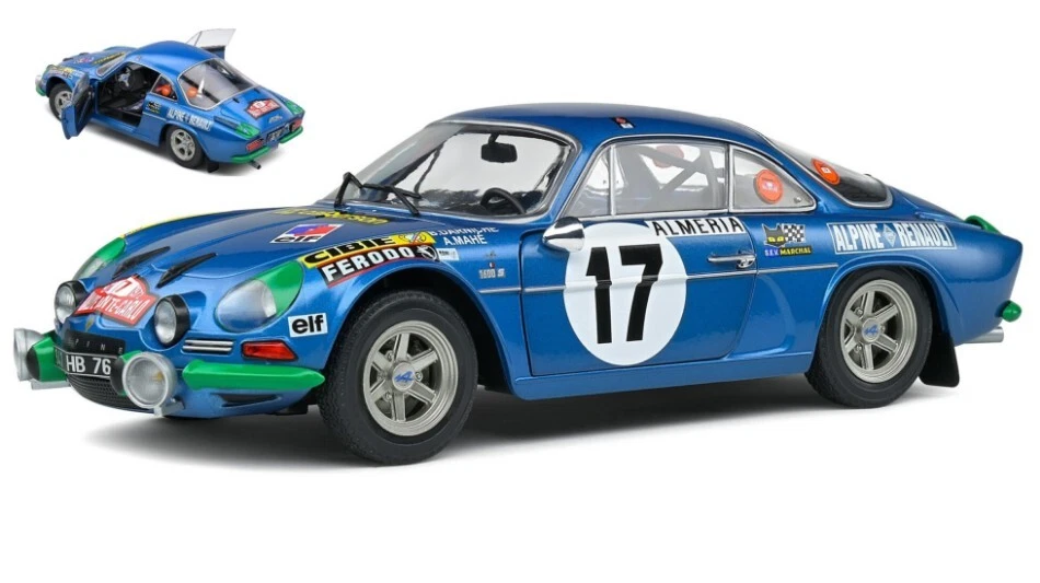 ALPINE A110 1600S #17 MONTE CARLO 1972 DARNICHE MAHE SOLIDO S1804206 1 18 RALLY