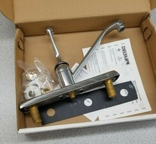 UPC 034449000376 product image for DELTA CHROME SINGLE HANDLE KITCHEN FAUCET NO SPRAY MODEL #120 [RS] | upcitemdb.com