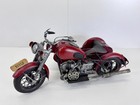 Vintage Modell Motorrad mit Seitenwagen Blech Oldtimer Metall Dekoration X9641