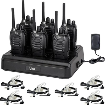 Walkie Talkies de largo alcance TIDRADIO TD-V2 radios de dos vías con negro de 6 vías  Foto 1 de 4