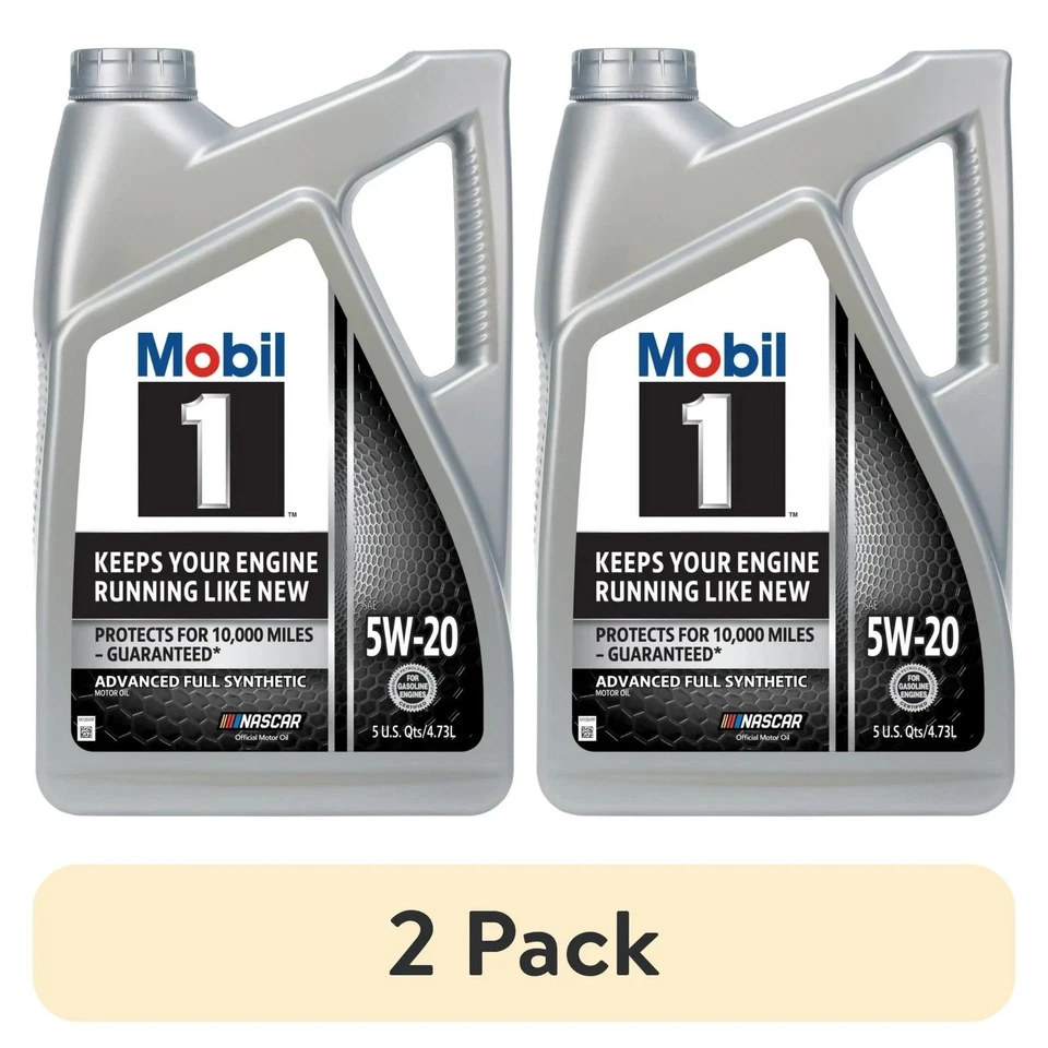 (pacote com 2) óleo de motor Mobil 1 Advanced totalmente sintético 5W-20, 5 quartos 120763 - Imagem 1 de 1